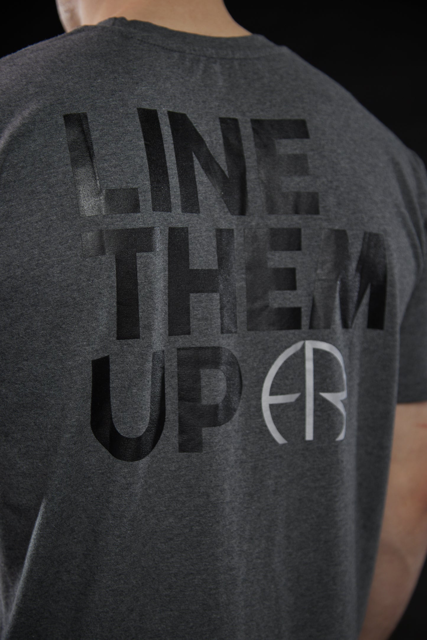 "Line Them Up"' Charcoal Training Tee