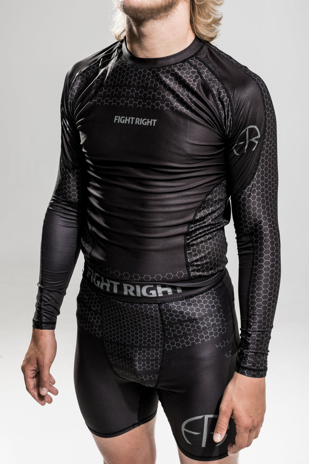 Lunar Black Rash Guard - Long Sleeve