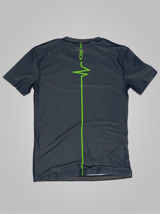 Men's Lime & Charcoal Short Sleeved Rash Guard