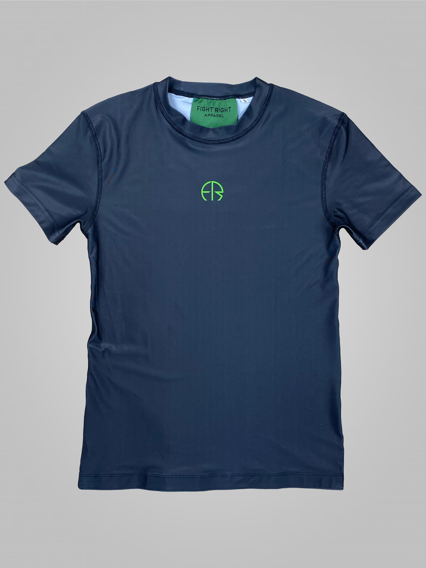 Men's Lime & Charcoal Short Sleeved Rash Guard