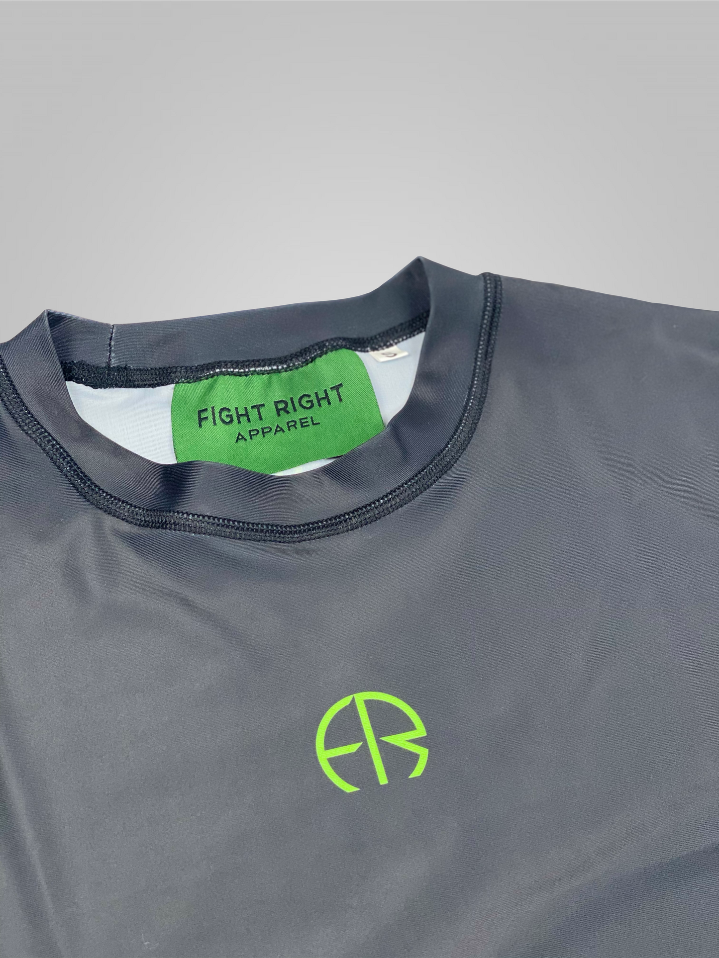 Men's Lime & Charcoal Short Sleeved Rash Guard