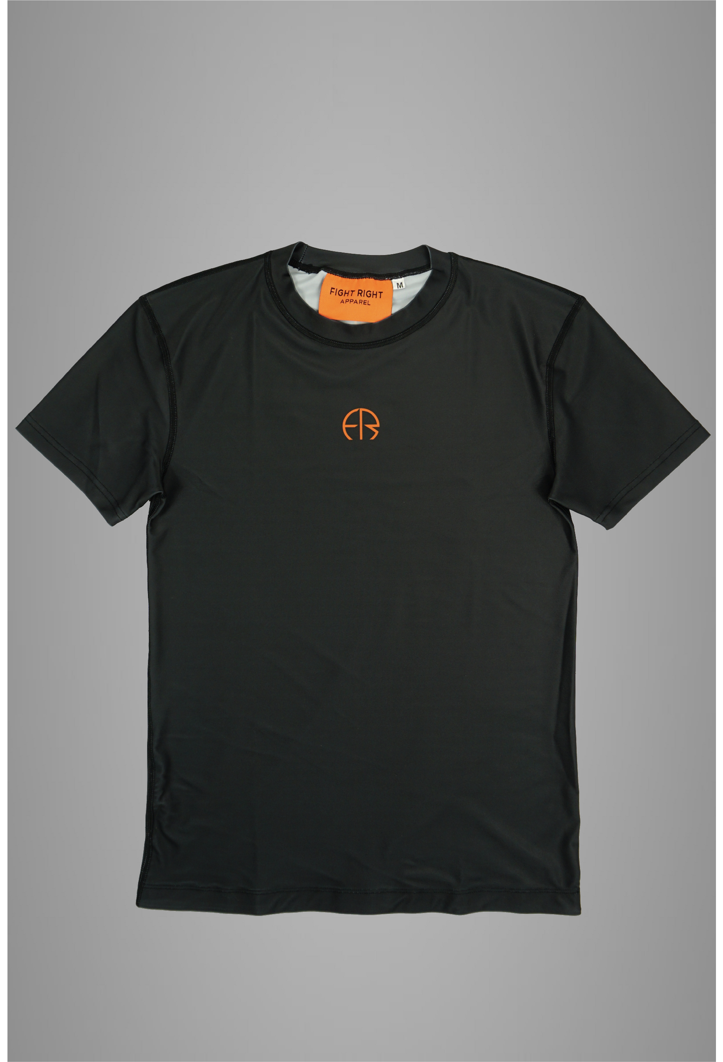 Men's Orange & Charcoal Short Sleeved Rash Guard
