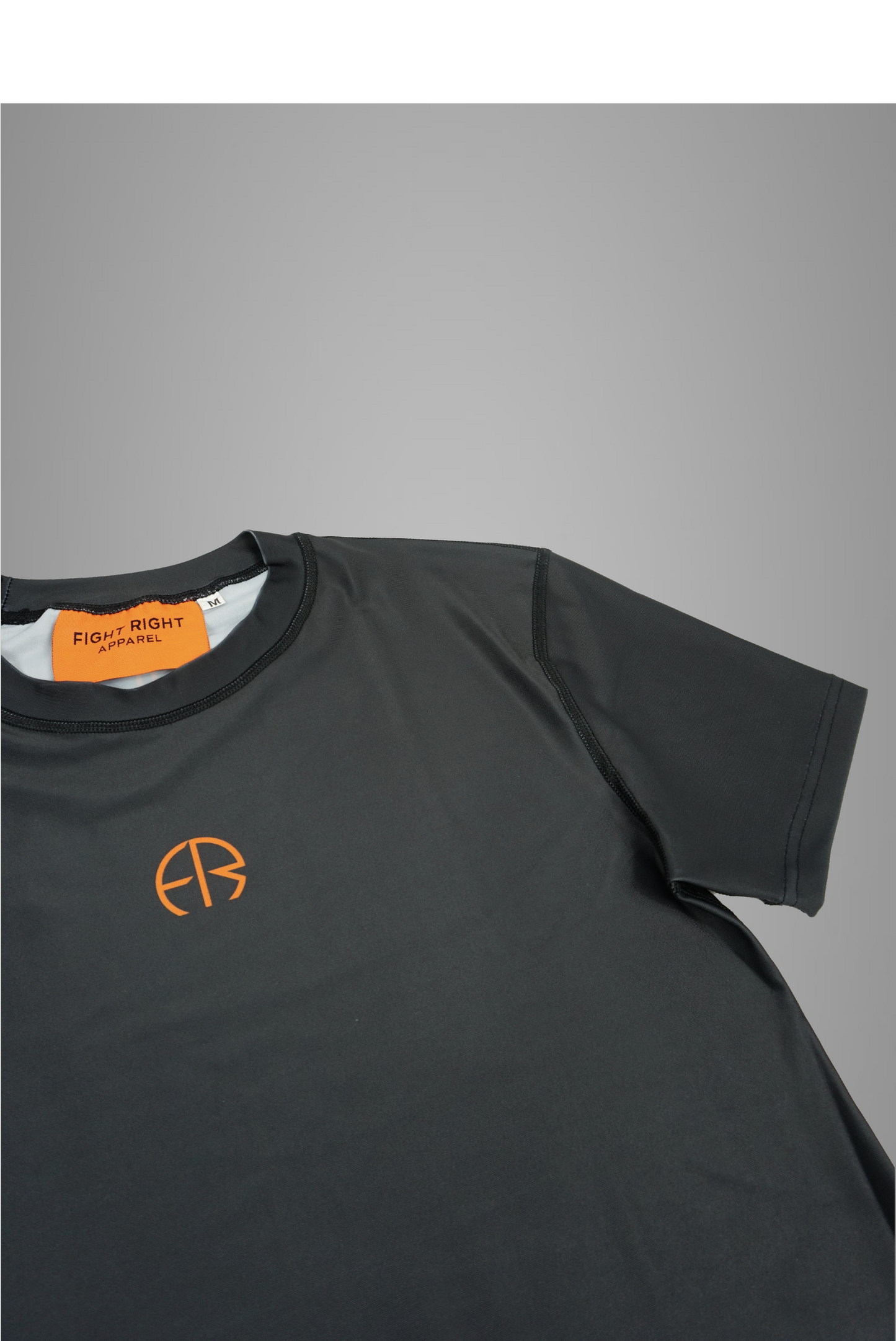 Men's Orange & Charcoal Short Sleeved Rash Guard