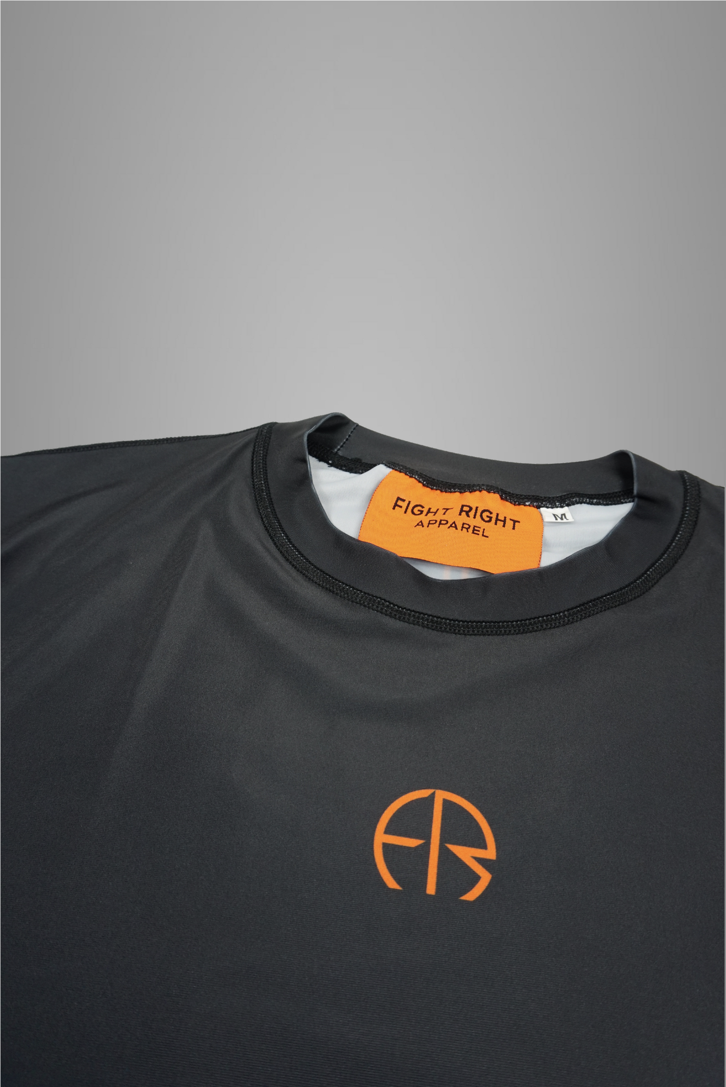 Men's Orange & Charcoal Short Sleeved Rash Guard