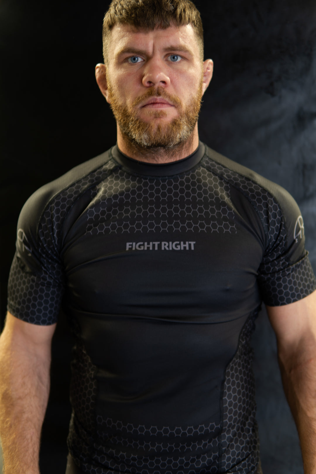 Lunar Black Rash Guard - Short Sleeve